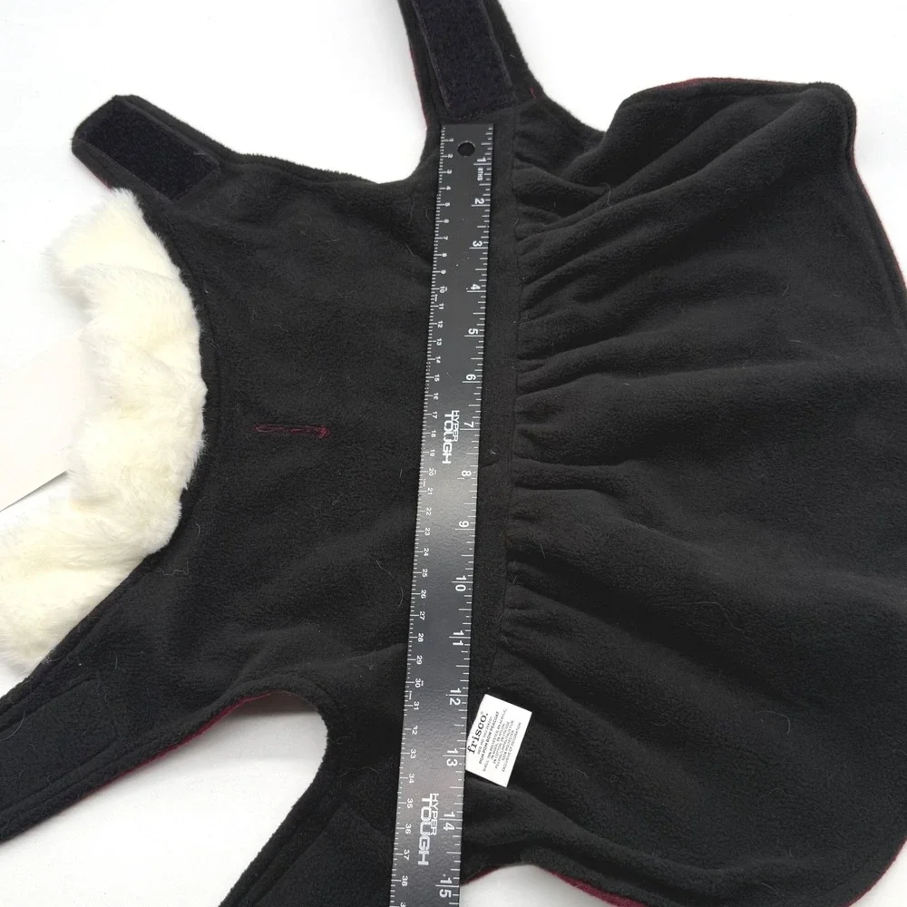 Frisco Red Pom Pom Bow Peacoat Dog Coat Pet Apparel Winter Warm‎ Clothes Medium